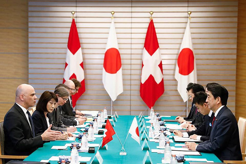 Swiss President Berset meets Prime Minister Abe