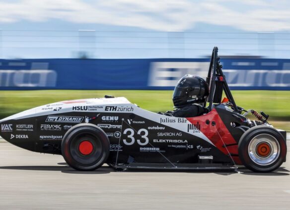 Swiss electric racing car breaks world record